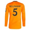 Maillot à Manches Longues Real Madrid Bellingham 5 Extérieur 2024-25 Pour Homme